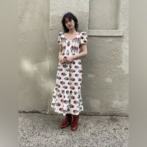 alix of bohemia kaia dress KAIA VINTAGE POPPY DRESS NUDE POPPY / L